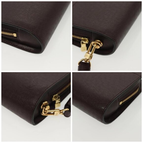 LOUIS VUITTON Taiga Baikal Clutch Bag Acajou M30186 LV Auth 139252 - Picture 16 of 16